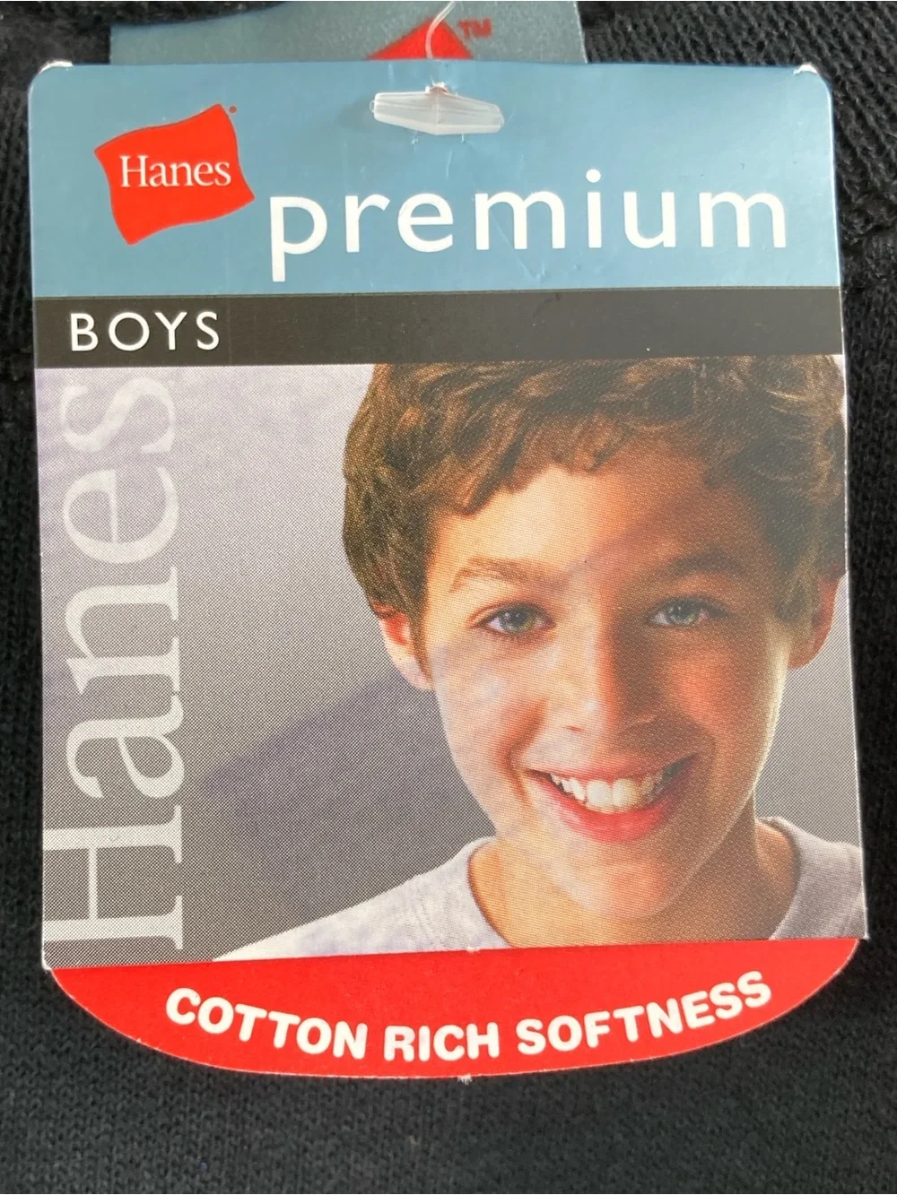 Hanes Premium Boys Black Sweatshirt Size XS 4/5 NWT